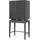 Casa Padrino Luxus Weinschrank Anthrazitgrau / Bronze 82,5 x 51 x H. 168 cm - Mahagoni Barschrank mit 2 Türen - Barmöbel - Luxus Qualität