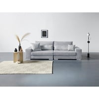 Home affaire Big-Sofa Vasco, Breite 277 cm, inkl. 6-teiliges Kissenset, in Cord grau