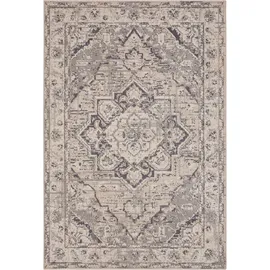 HANSE HOME Sand Vintage Teppich – Orientalischer Kurzflor Wohnzimmerteppich Weicher Orient-Teppich Läufer für Schlafzimmer, Esszimmer, Wohnzimmer, Flur, Küche – Creme Grau, 160x235cm