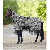 Waldhausen Fliegenausreitdecke Zebra mit Fransen 115 cm Schwarz/Weiß