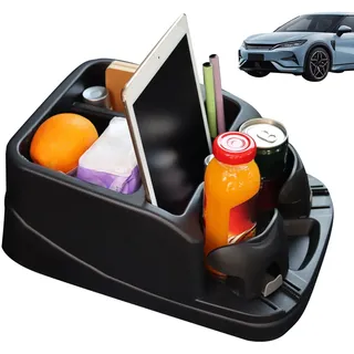 Beifahrersitz-Organizer, Autositz-Aufbewahrungsbox, Getränkehalter-Tablett, praktischer Armlehnen-Organizer, geräumige Staufächer, ideal für Auto-Innenorganisation und Zubehör