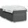 vidaXL Boxspringbett mit Matratze Dunkelgrau 140x200 cm Stoff