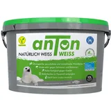 Anton Weiss® vegane Wandfarbe weiss | 10L | geruchsneutral & atmungsaktiv | ökologische Mineralfarbe weiß stumpfmatt | hohe Deckkraft | beugt Schimmel vor