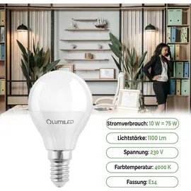 Lumiled LED-Birne 6er Set E14 10 W Neutralweiß 4000 K