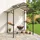 Outsunny Grillpavillon 2,4 x 1,5 m Schwarz/Braun