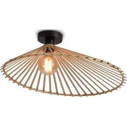 GOOD & MOJO Deckenleuchte "Bromo", beige (natur), Ø 60cm H: 16cm, Lampen, Deckenlampe Deckenleuchte