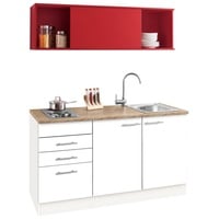 OPTIFIT Küchenzeile »Mini«, mit E-Geräten, Breite 150 cm, rot
