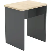 VCM Sitzhocker Holz 40 x 45 x 30 cm Grau