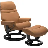 Stressless Stressless® Relaxsessel »Sunrise«, (Set, Relaxsessel mit Hocker), mit Classic Base, Größe S, Gestell Schwarz Stressless® taupe PALOMA