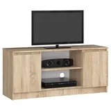 abamihome Akord TV-Lowboard 55 x 120 x 40 cm Braun Holz