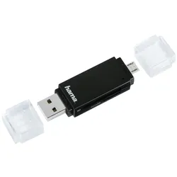 Hama Basic Kartenleser USB 2.0/Micro-USB Schwarz