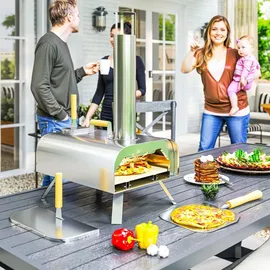 Outsunny Outdoor Pizzaofen silber