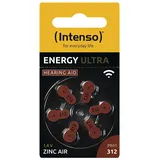 60 Intenso Energy Ultra Typ 312 Zink-Luft Hörgerätebatterien im 6er Blister
