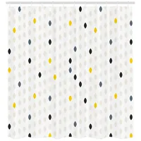 ABAKUHAUS Duschvorhang 175 x 240 cm gelb grau