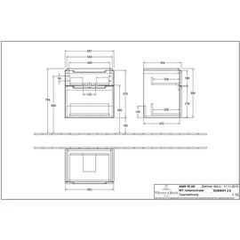 Villeroy & Boch Waschtischunterschrank 2 Auszüge 58,7 x 59 x 46,3 cm Weiß