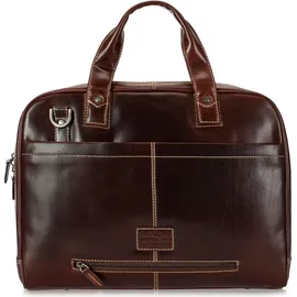 Jekyll & Hide Aktentasche Leder 38 cm Laptopfach braun