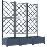 vidaXL Garten-Pflanzgefäß 120 x 40 x 125,5 cm Grau