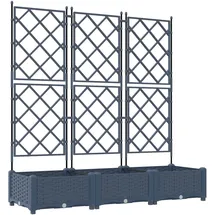 vidaXL Garten-Pflanzgefäß 120 x 40 x 125,5 cm Grau