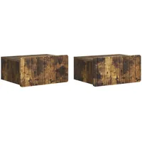vidaXL Nachttisch 2 pcs 0 x 0 x 0 cm Geräucherte Eiche