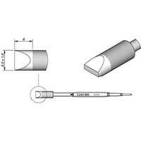 Jbc Lötspitze für T245, Meißelförmig, 6,5 x 1,8 mm,
