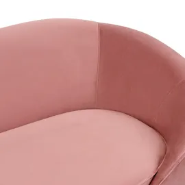 Beliani Sofa Samt 3-Sitzer Rosa