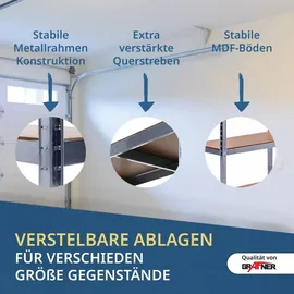 Grafner Schwerlastregal Lagerregal Steckregal, ... - Silber
