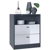 Vladon Nachtschrank Pino V1 56 x 67,5 x 36 cm Weiß