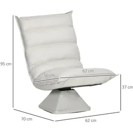 Homcom Bodensofa Bodenstuhl mit Verstellbarer Lehne, Drehbarer Meditationsstuhl