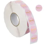 Relaxdays Handmade with Love Aufkleber 2500 Stück Ø 25 mm