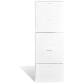 vidaXL Schuhschrank 59 x 169 x 59 cm 5 Schuhkipper braun