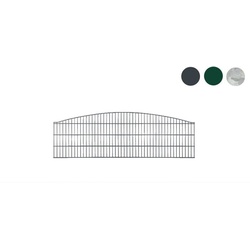 Stabmattenzaun Extra - verzinkt - 2418 mm Breite x 600 mm Höhe - dekorative Hochbogen-Ziermatte - Feuerverzinkt - für Garten und Grundstück