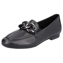 Loafer, Slipper, Businness Schuh mit auffälliger Zierkette, Gr. 39, schwarz, , 66418340-39