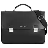 Bugatti Valencia Aktentasche RFID Leder 40 cm Laptopfach black