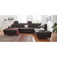sit&more Wohnlandschaft SIT & MORE "Cardoso U-Form", grau (anthrazit), B:324cm H:90cm T:90cm, Luxus-Microfaser 1 (100% Polyester);Luxus-Microfaser 2 (100% Polyester);Luxus-Microfaser ALTARA NUBUCK (100% Polyester), Sofas, Wohnlandschaft, mit Federkern und