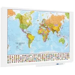 rocada Whiteboard Skin MAP Welt 150,0 x 100,0 cm bunt Stahl