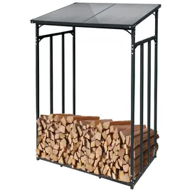 SCHMIDT security tools Kaminholzregal Aluminium 130 x 70 x 185 cm grau