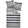 JANINE Davos Gestreift Braun/Grau 200 x 220 cm + 2 x 80 x 80 cm