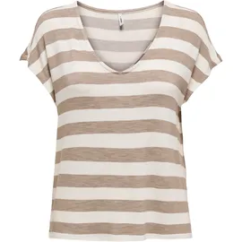 Only ONLLIRA LIFE V-Shirt Braun XL