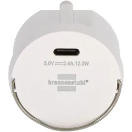 Brennenstuhl Steckdosenadapter USB-C Weiß