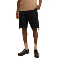 JACK & JONES Cole Barkley Cargo Short JPSTCOLE JJCARGO Relaxed Fit Cargoshorts mit Gürtelschlaufen Modell Black, XXL