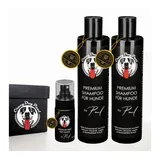 CrazyDogPaul Tiershampoo Premium Hundeshampoo und Fellpflegeöl - Vorteilspack, (Geschenkbox, spare 5 € gegenüber Einzelpreis, 3-St., sorgt für natürlich glänzendes Fell und gesunde Haut), Schutz vor Zecken, Milben, Grasmilben, Flöhen, Läusen