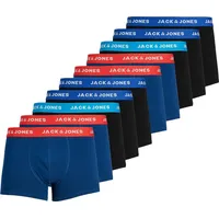 Jack & Jones, Herren, Unterhosen, 10er Pack Jacsolid Retro Short / Pant, Blau, (M, 10er Pack)