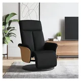 vidaXL Relaxsessel mit Fußteil Schwarz 56,4 x 104,5 x 87,4 cm Schwarz drehbar