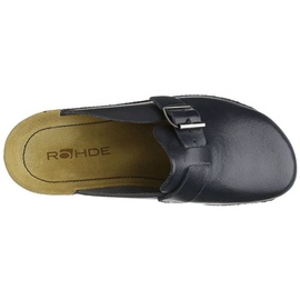 ROHDE 1511 Neustadt-H Schuhe Herren Sandalen Pantoletten Leder Clogs , Größe:39 EU, Farbe:Blau - Blau