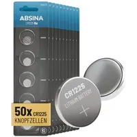 Absina 50X CR1225 Knopfzelle 3V Lithium - CR 1225