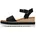 Damen Diana Lässige Sandalen Black Heavy Canvas 38 5 EU