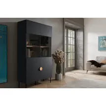 Home Affaire Vitrine BELLOT 106 x 40 x 187 cm Schwarz