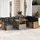 vidaXL Garten-Lounge-Set 9-tlg. grau