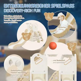 joyz Rutschen 3 in 1 Weiß-Beige Kunststoff