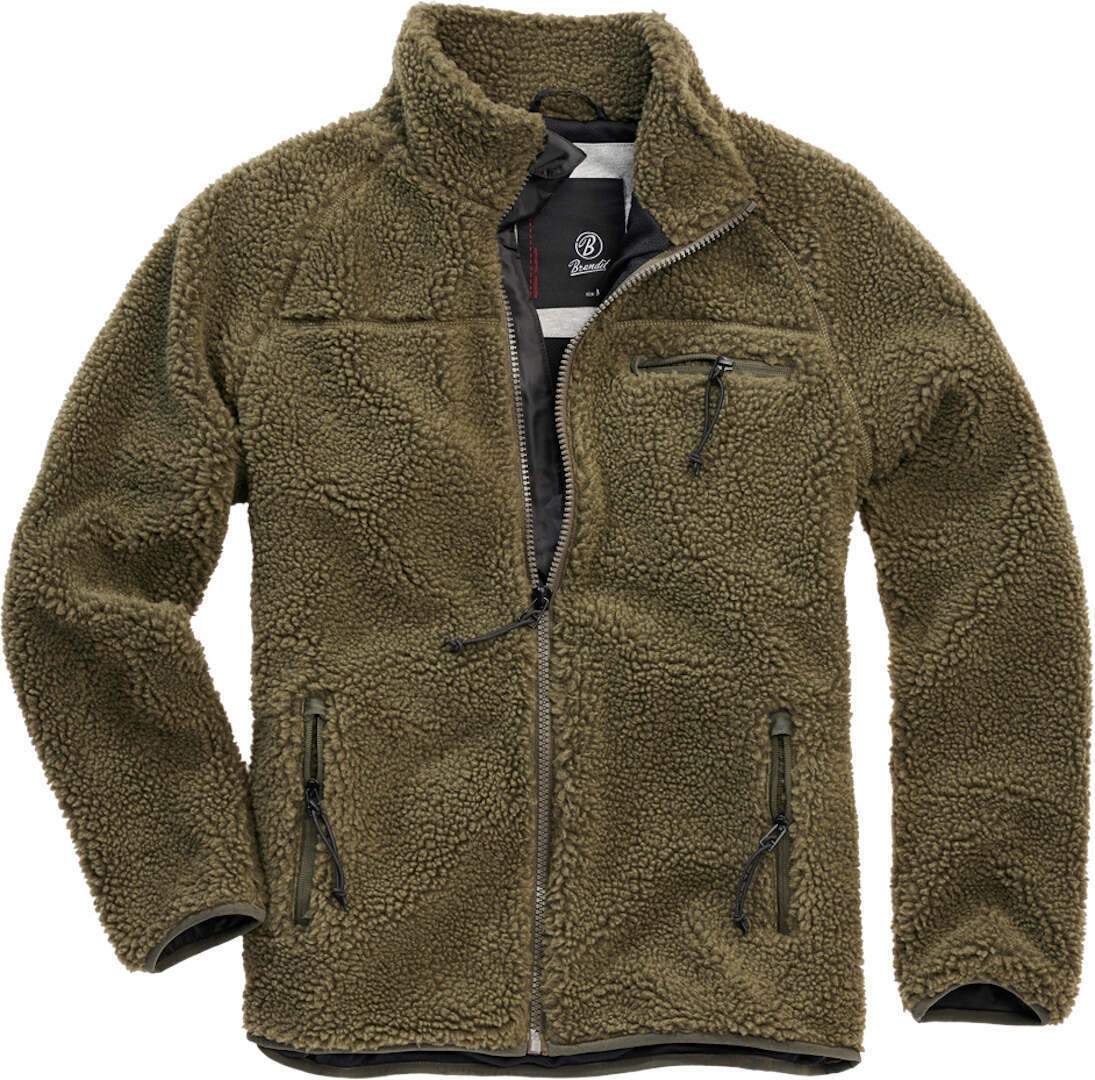 Brandit Teddyfleece Jas, groen, 4XL